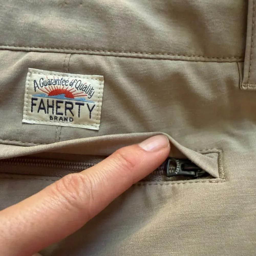 Faherty Men’s All Day 9” Shorts Khaki Sz 40 EUC